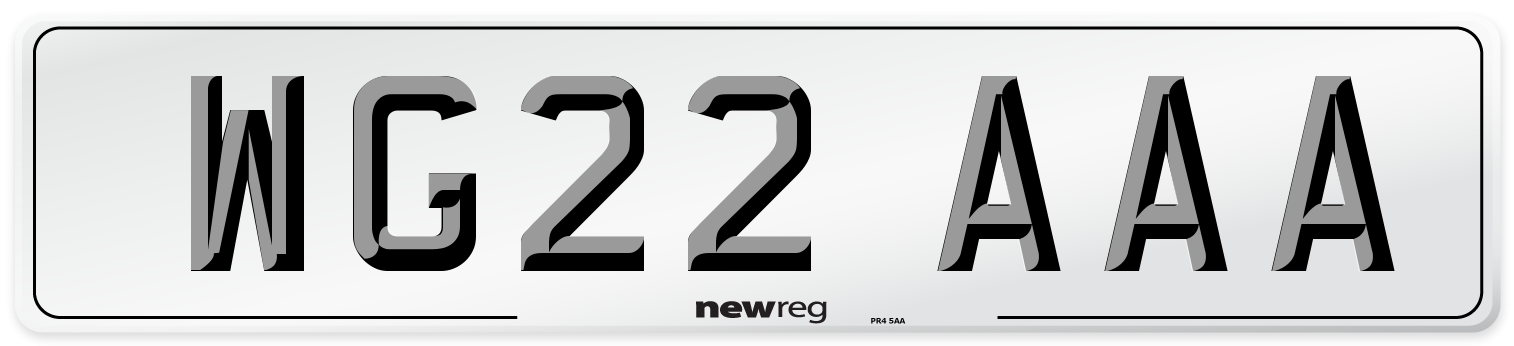 WG22 AAA Number Plate from New Reg
